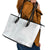 Samoa White Sunday Leather Tote Bag Classic Siapo Style - Wonder Print Shop