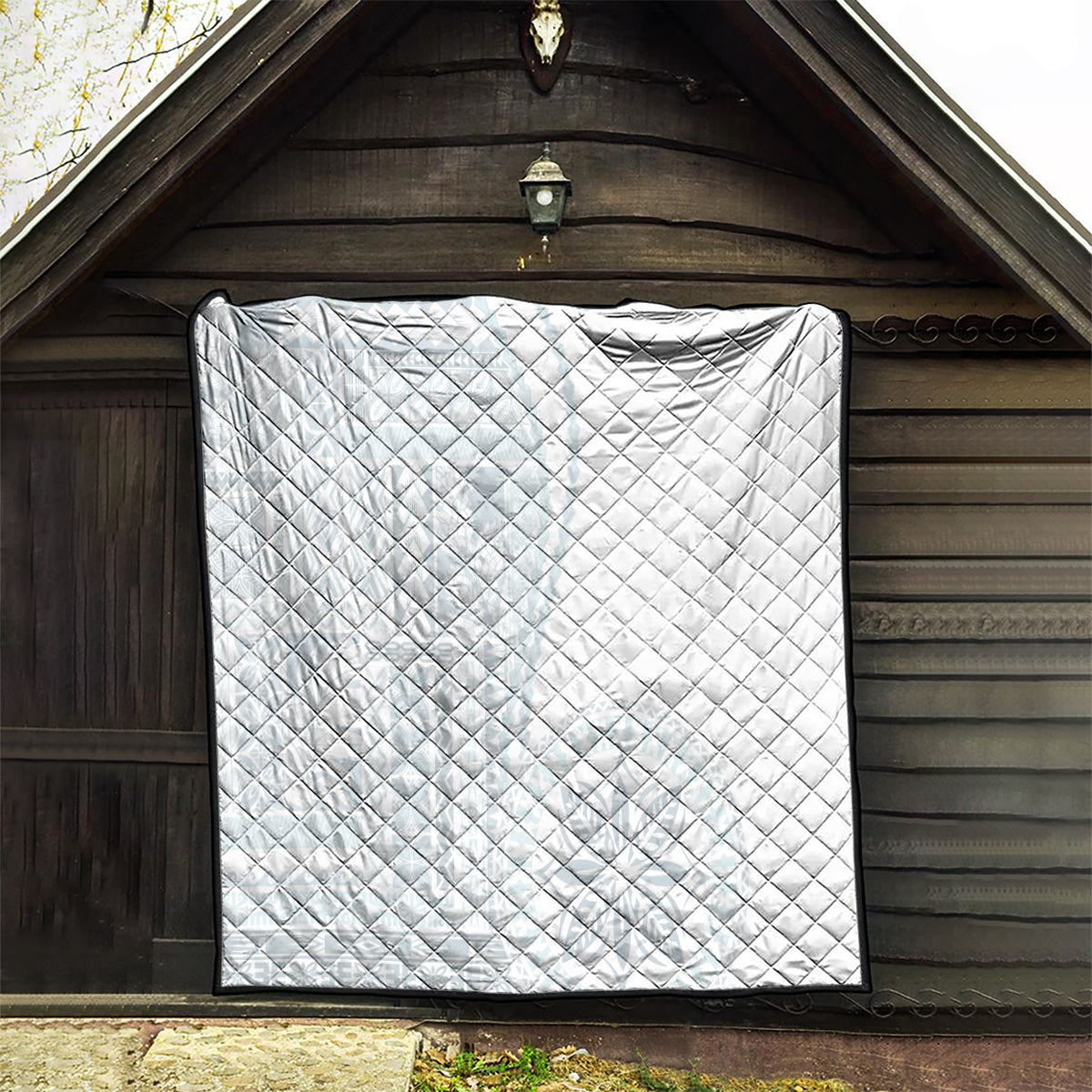 Samoa White Sunday Quilt Classic Siapo Style - Wonder Print Shop