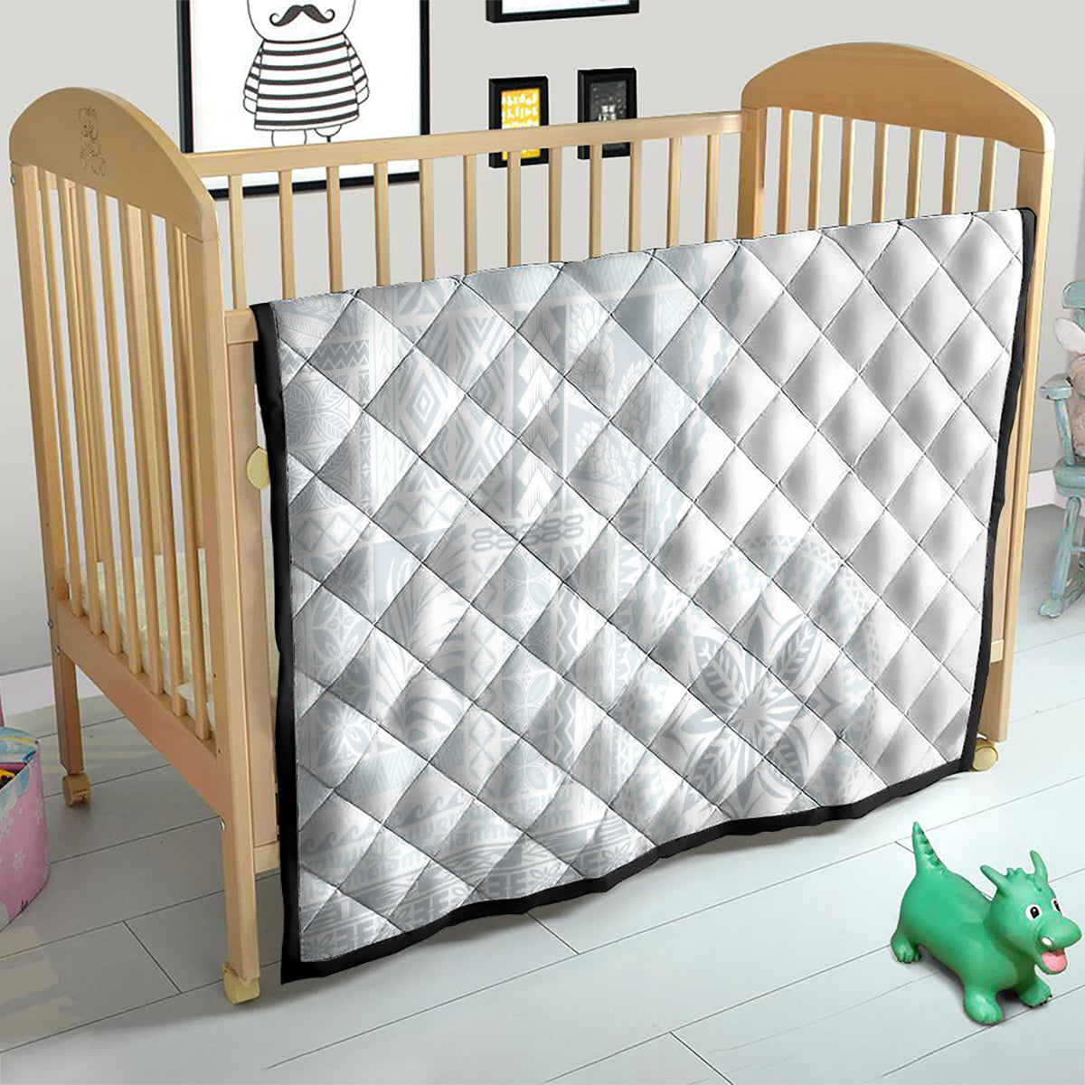 Samoa White Sunday Quilt Classic Siapo Style - Wonder Print Shop