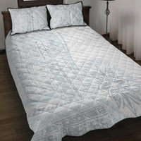 Samoa White Sunday Quilt Bed Set Classic Siapo Style - Wonder Print Shop