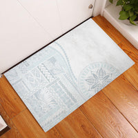 Samoa White Sunday Rubber Doormat Classic Siapo Style - Wonder Print Shop