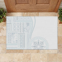 Samoa White Sunday Rubber Doormat Classic Siapo Style - Wonder Print Shop