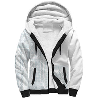 Samoa White Sunday Sherpa Hoodie Classic Siapo Style - Wonder Print Shop