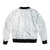 Samoa White Sunday Sleeve Zip Bomber Jacket Classic Siapo Style - Wonder Print Shop