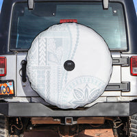Samoa White Sunday Spare Tire Cover Classic Siapo Style - Wonder Print Shop