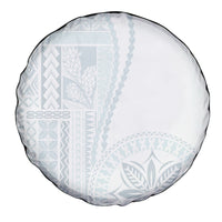 Samoa White Sunday Spare Tire Cover Classic Siapo Style - Wonder Print Shop