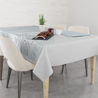 Samoa White Sunday Tablecloth Classic Siapo Style - Wonder Print Shop