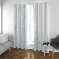 Samoa White Sunday Window Curtain Classic Siapo Style - Wonder Print Shop