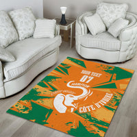 Ivory Coast Football Custom Area Rug Les Elephants Champions LT7 - Wonder Print Shop