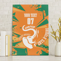 Ivory Coast Football Custom Canvas Wall Art Les Elephants Champions LT7 - Wonder Print Shop