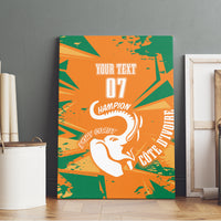 Ivory Coast Football Custom Canvas Wall Art Les Elephants Champions LT7 - Wonder Print Shop