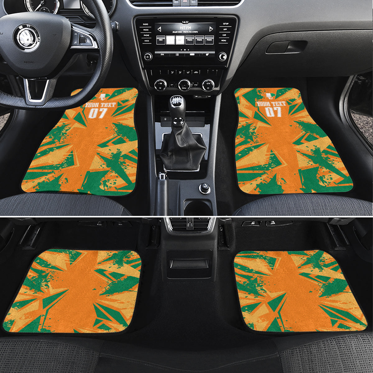 Ivory Coast Football Custom Car Mats Les Elephants Champions LT7 - Wonder Print Shop
