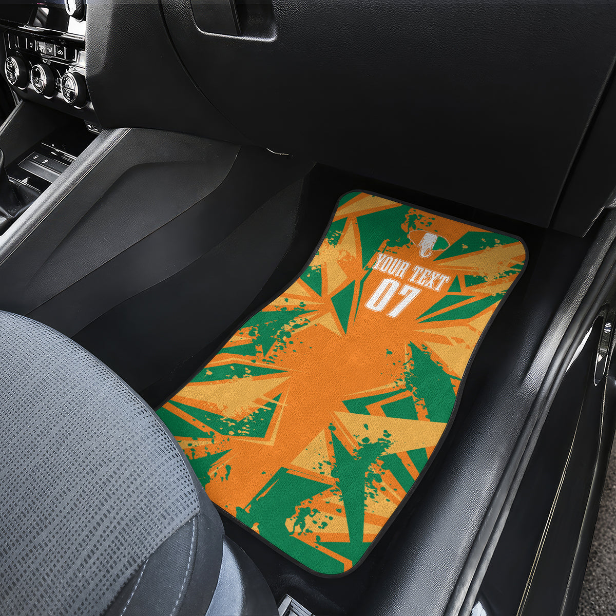 Ivory Coast Football Custom Car Mats Les Elephants Champions LT7 - Wonder Print Shop