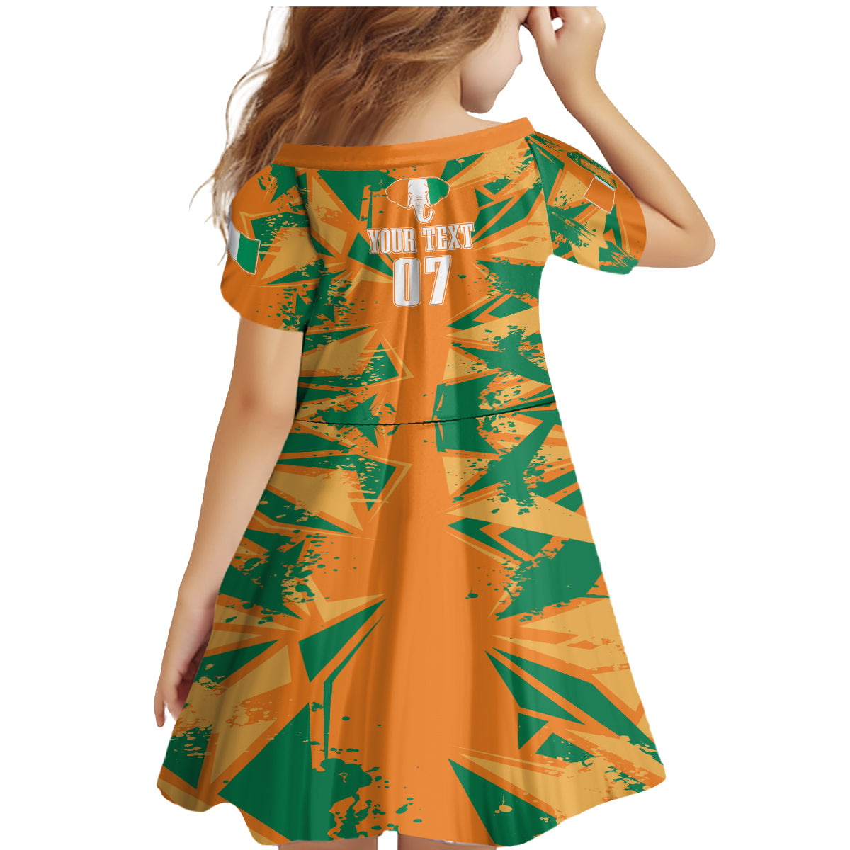 Ivory Coast Football Custom Family Matching Mermaid Dress and Hawaiian Shirt Les Elephants Champions LT7 - Wonder Print Shop