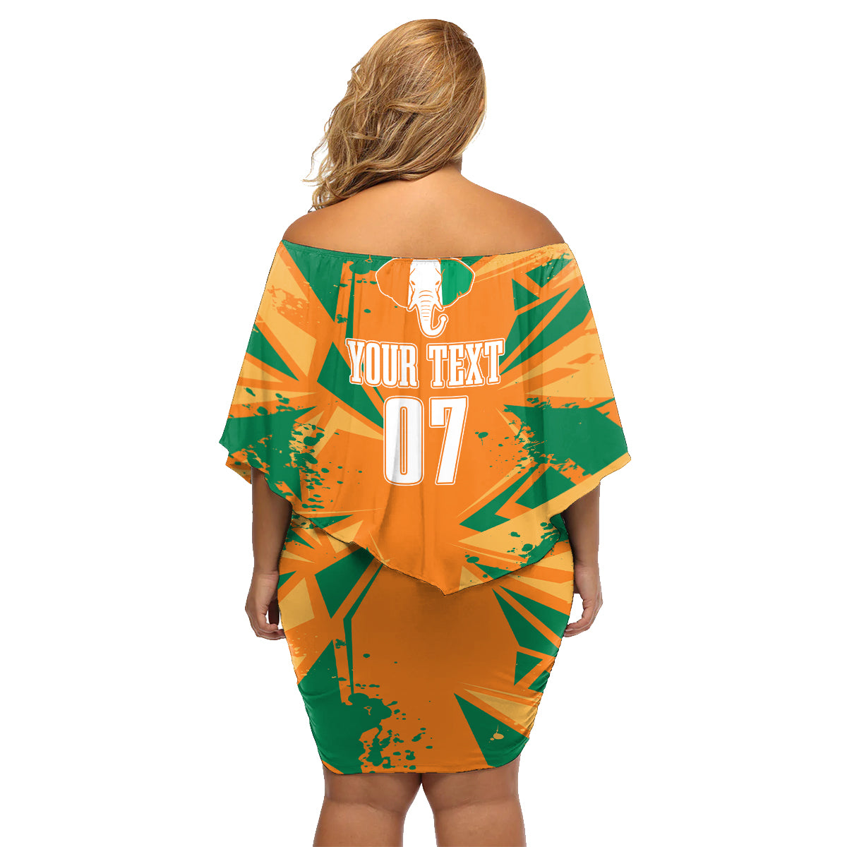 Ivory Coast Football Custom Family Matching Off Shoulder Short Dress and Hawaiian Shirt Les Elephants Champions LT7 - Wonder Print Shop