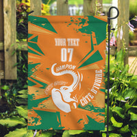 Ivory Coast Football Custom Garden Flag Les Elephants Champions - Wonder Print Shop