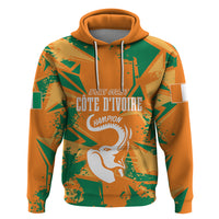 Ivory Coast Football Custom Hoodie Les Elephants Champions - Wonder Print Shop