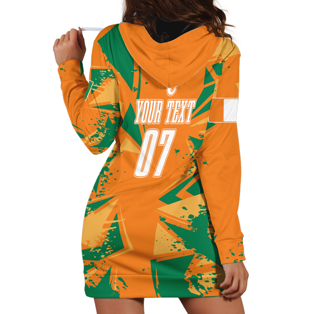 Ivory Coast Football Custom Hoodie Dress Les Elephants Champions - Wonder Print Shop