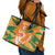 Ivory Coast Football Custom Leather Tote Bag Les Elephants Champions - Wonder Print Shop