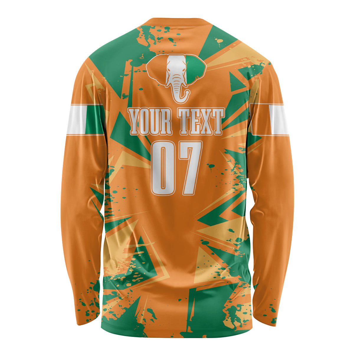 Ivory Coast Football Custom Long Sleeve Shirt Les Elephants Champions - Wonder Print Shop
