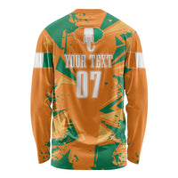 Ivory Coast Football Custom Long Sleeve Shirt Les Elephants Champions - Wonder Print Shop