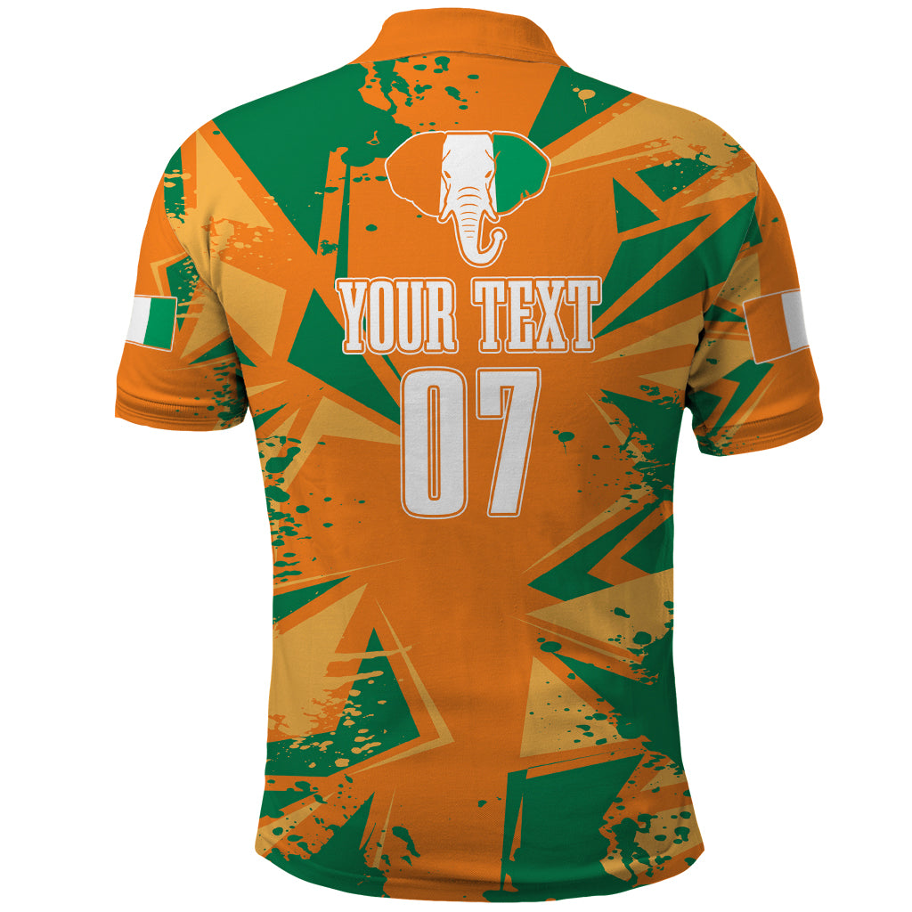 Ivory Coast Football Custom Polo Shirt Les Elephants Champions - Wonder Print Shop