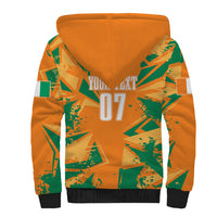 Ivory Coast Football Custom Sherpa Hoodie Les Elephants Champions - Wonder Print Shop