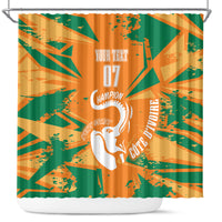 Ivory Coast Football Custom Shower Curtain Les Elephants Champions