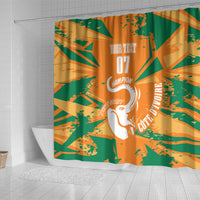 Ivory Coast Football Custom Shower Curtain Les Elephants Champions