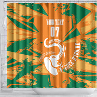 Ivory Coast Football Custom Shower Curtain Les Elephants Champions