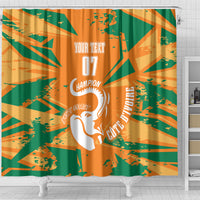 Ivory Coast Football Custom Shower Curtain Les Elephants Champions