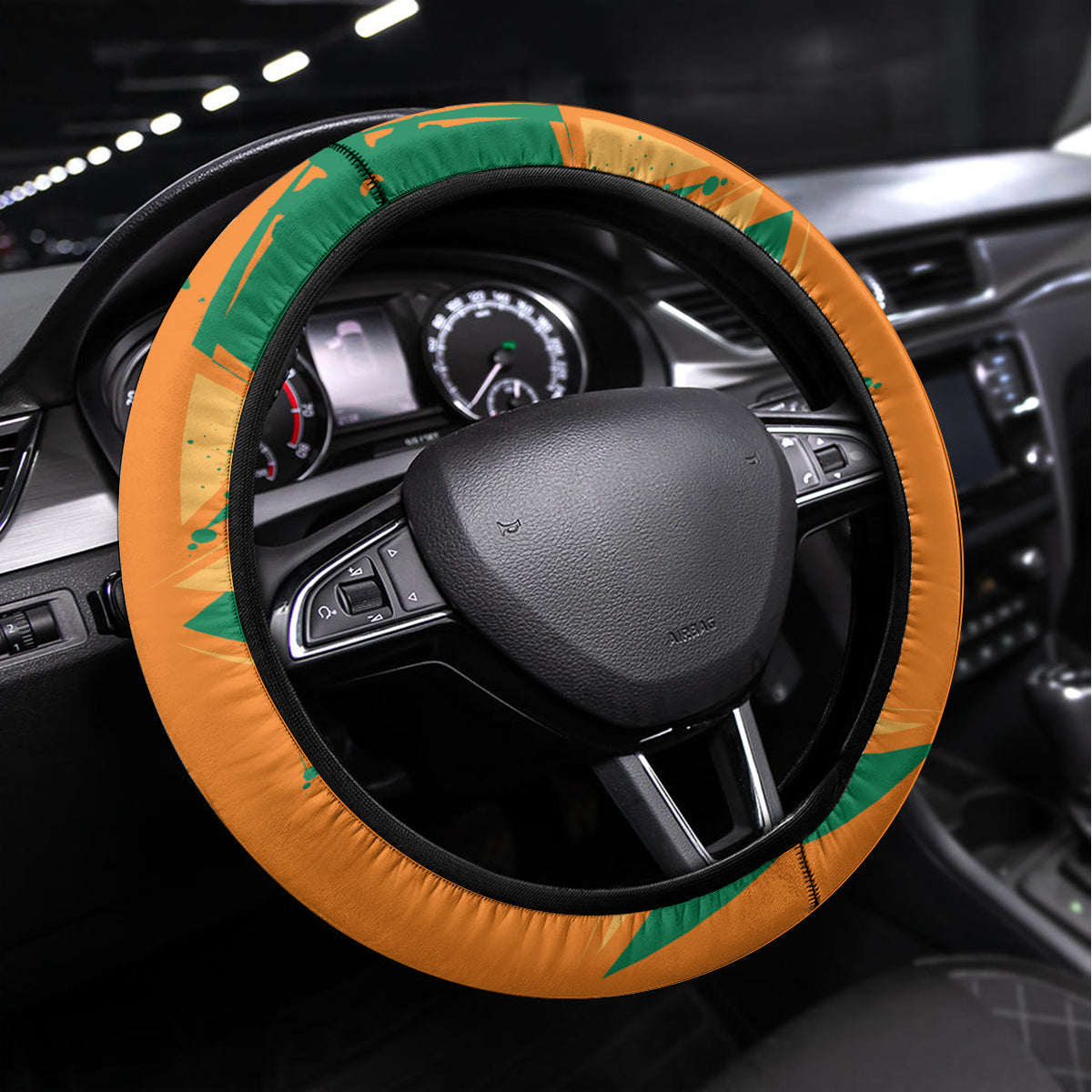 Ivory Coast Football Custom Steering Wheel Cover Les Elephants Champions - Wonder Print Shop