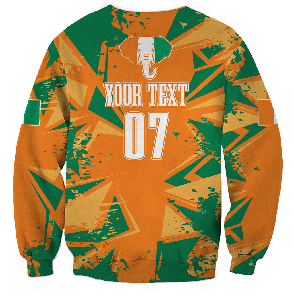 Ivory Coast Football Custom Sweatshirt Les Elephants Champions - Wonder Print Shop