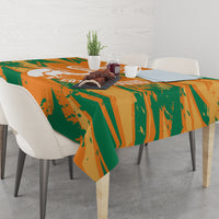 Ivory Coast Football Custom Tablecloth Les Elephants Champions - Wonder Print Shop