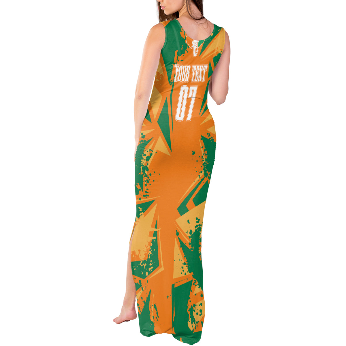 Ivory Coast Football Custom Tank Maxi Dress Les Elephants Champions - Wonder Print Shop