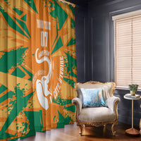 Ivory Coast Football Custom Window Curtain Les Elephants Champions - Wonder Print Shop