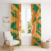 Ivory Coast Football Custom Window Curtain Les Elephants Champions - Wonder Print Shop