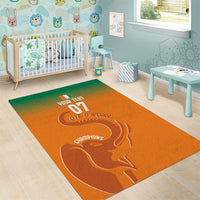 Ivory Coast Football Custom Area Rug Ivory Elephants - Basic Style LT7 - Wonder Print Shop