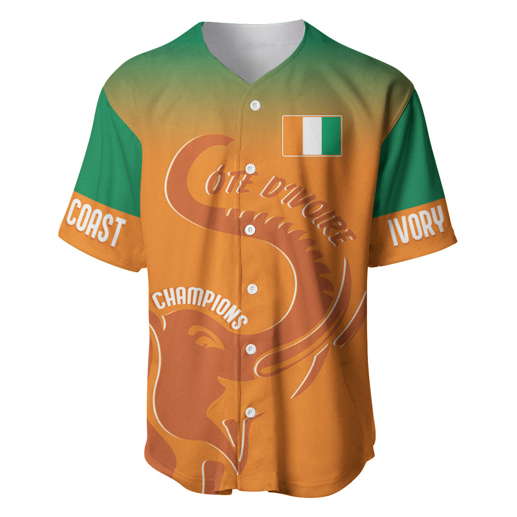 Ivory Coast Football Custom Baseball Jersey Ivory Elephants - Basic Style LT7 - Wonder Print Shop