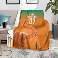 Ivory Coast Football Custom Blanket Ivory Elephants - Basic Style
