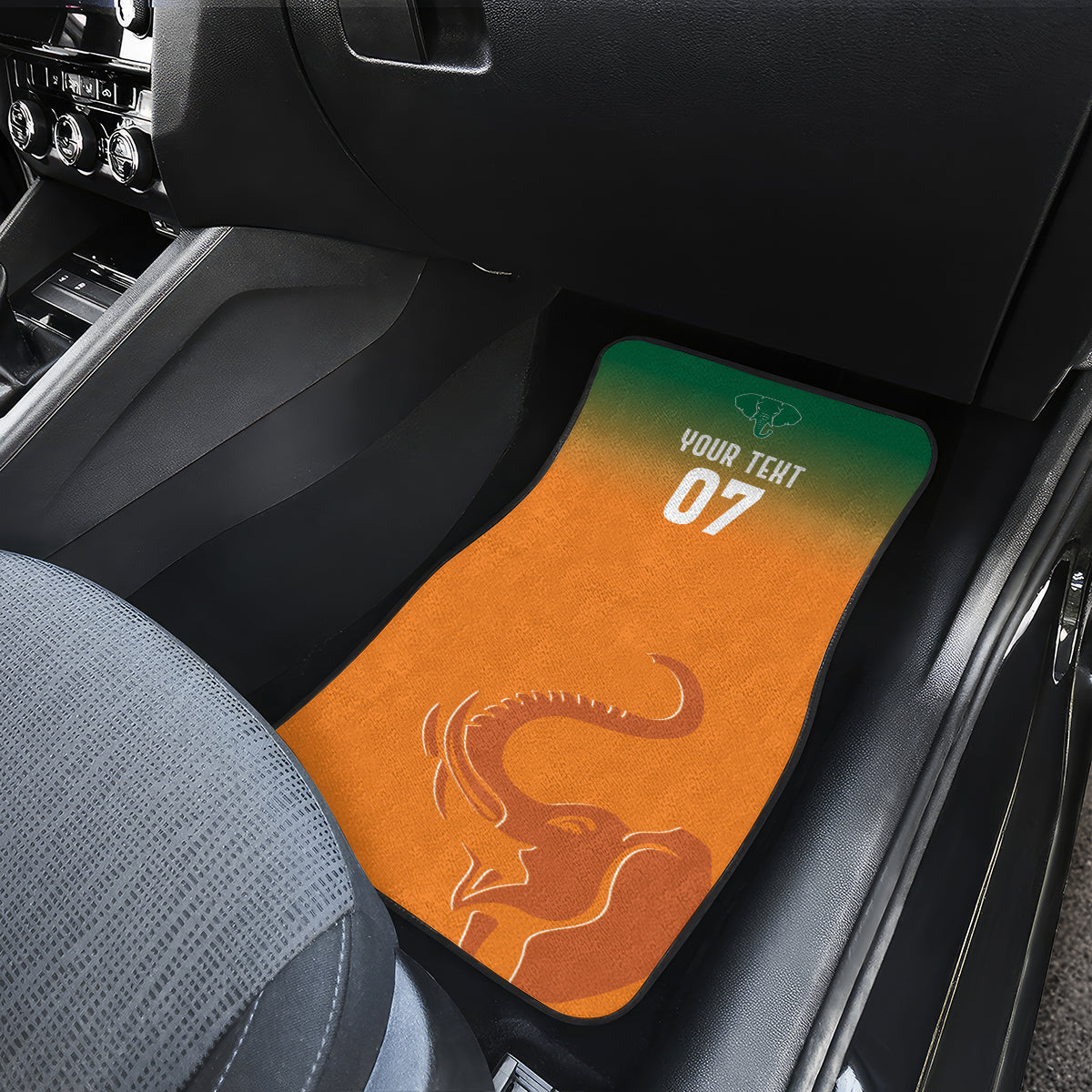 Ivory Coast Football Custom Car Mats Ivory Elephants - Basic Style LT7 - Wonder Print Shop