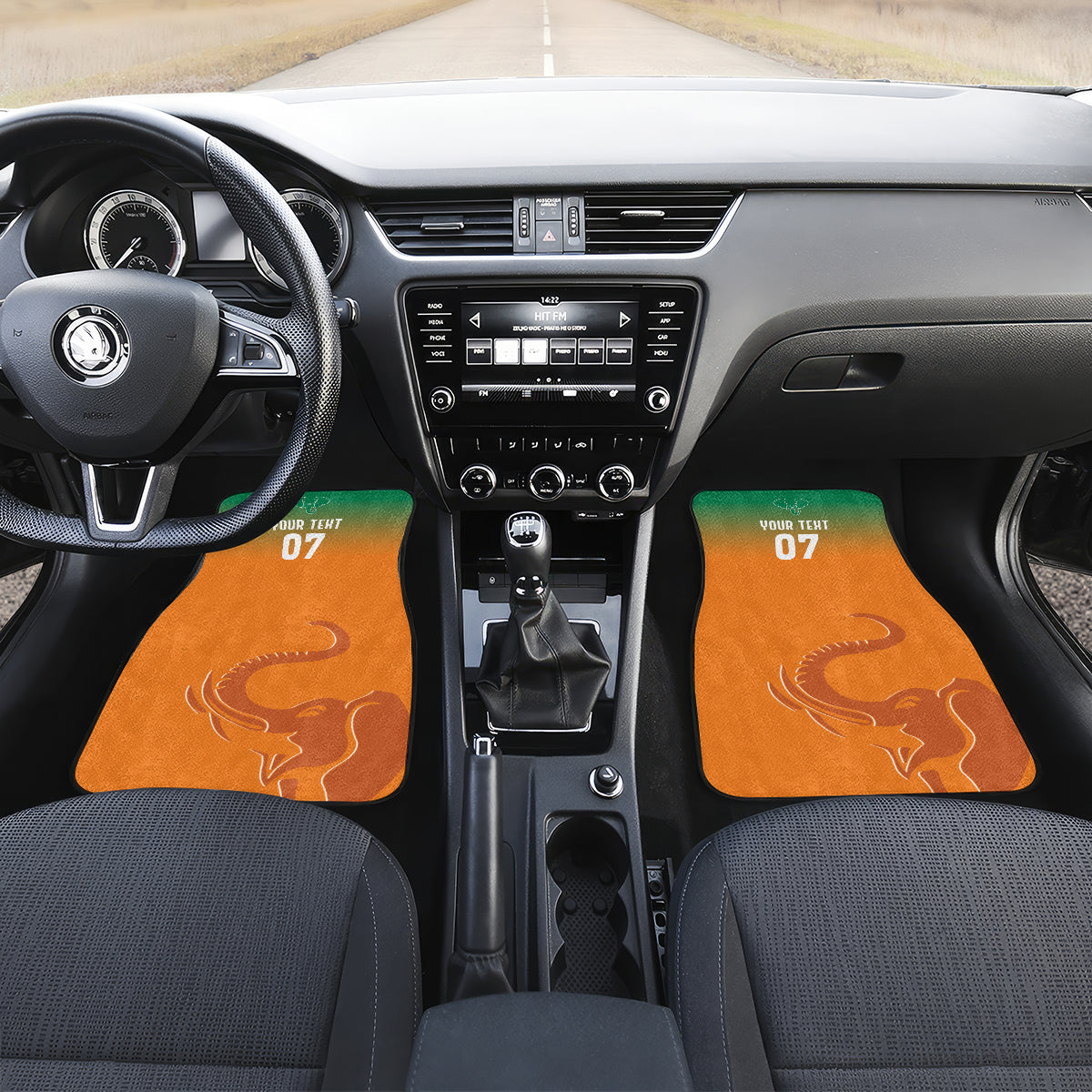 Ivory Coast Football Custom Car Mats Ivory Elephants - Basic Style LT7 - Wonder Print Shop