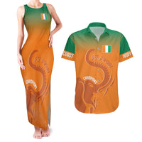 Ivory Coast Football Custom Couples Matching Tank Maxi Dress and Hawaiian Shirt Ivory Elephants - Basic Style LT7 - Wonder Print Shop