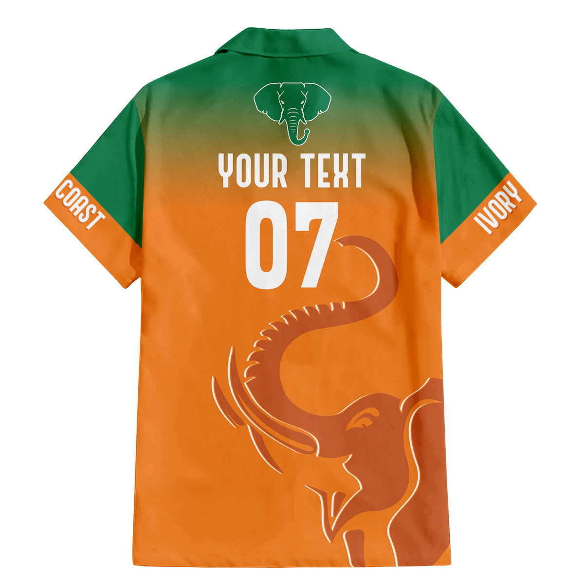 Ivory Coast Football Custom Family Matching Mermaid Dress and Hawaiian Shirt Ivory Elephants - Basic Style LT7 - Wonder Print Shop