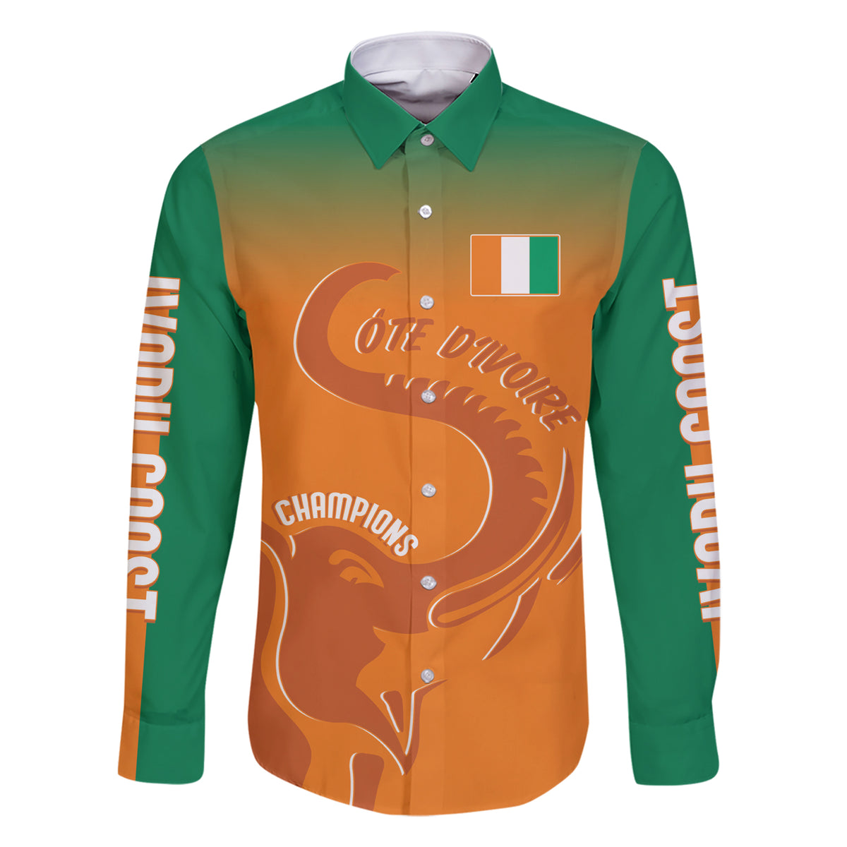 Ivory Coast Football Custom Family Matching Short Sleeve Bodycon Dress and Hawaiian Shirt Ivory Elephants - Basic Style - Wonder Print Shop