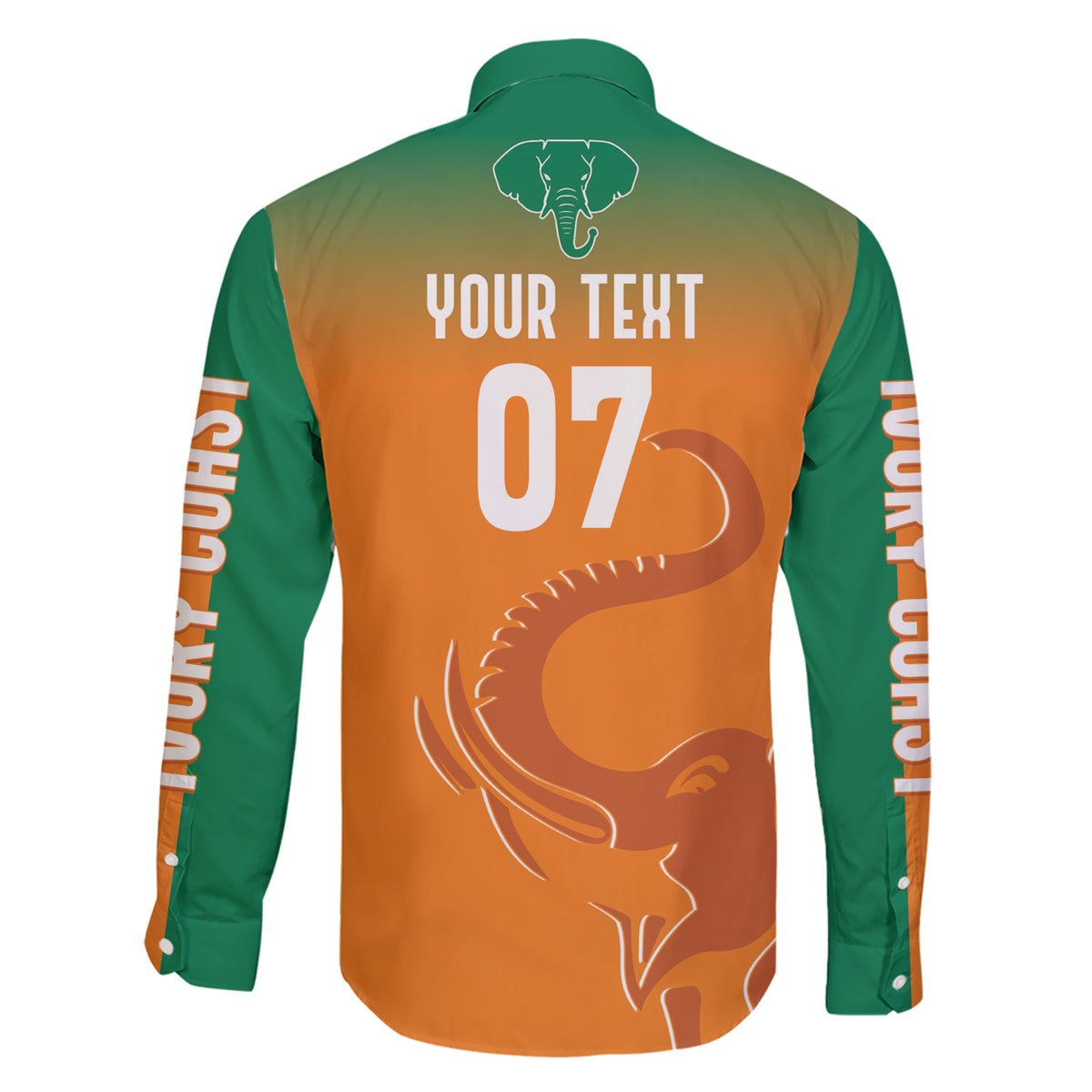 Ivory Coast Football Custom Family Matching Short Sleeve Bodycon Dress and Hawaiian Shirt Ivory Elephants - Basic Style - Wonder Print Shop