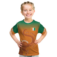 Ivory Coast Football Custom Kid T Shirt Ivory Elephants - Basic Style - Wonder Print Shop