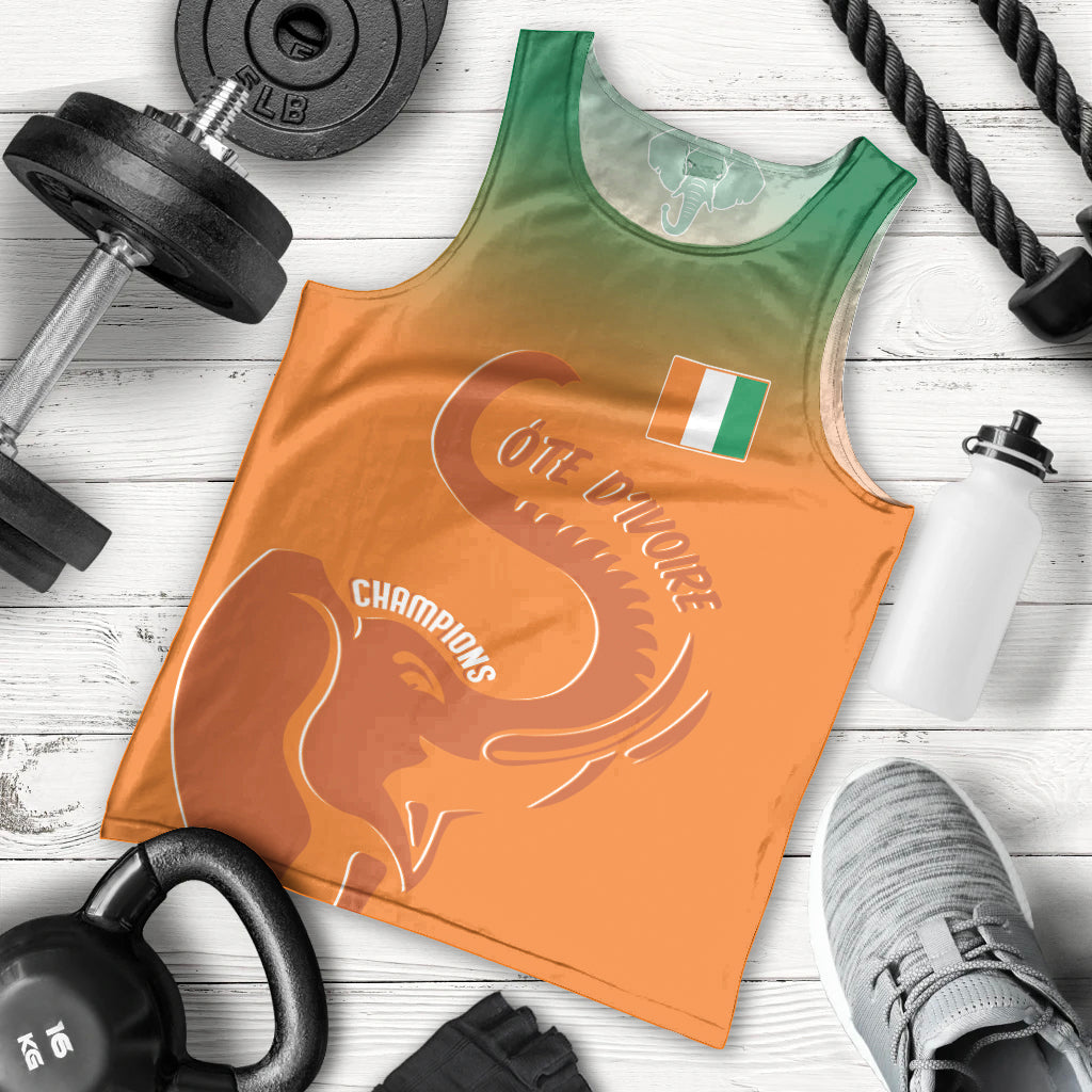 Ivory Coast Football Custom Men Tank Top Ivory Elephants - Basic Style - Wonder Print Shop
