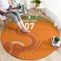Ivory Coast Football Custom Round Carpet Ivory Elephants - Basic Style