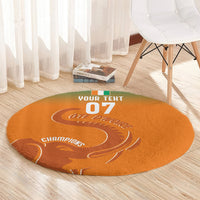 Ivory Coast Football Custom Round Carpet Ivory Elephants - Basic Style